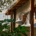 A sheltered outdoor patio with a warm lamp and green plants, suggesting a calm place to think through where to turn for mental health help