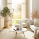 Calm sunlit residential common room representing a comfortable length of stay in treatment