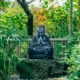 Peaceful garden retreat setting representing the safe, structured environment of residential trauma treatment for severe PTSD